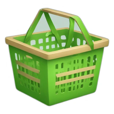 green shop basket sticker