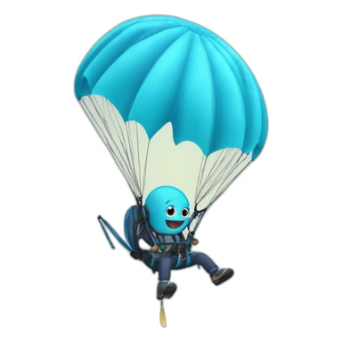 Octopus paragliding sticker