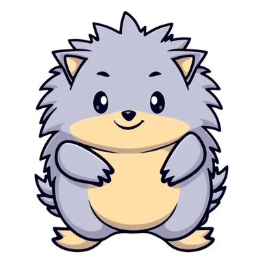 Silver the hedgehog character with pregnant belly sticker