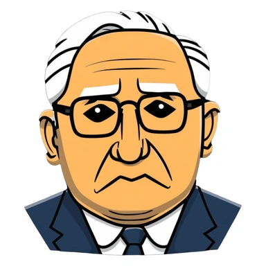 portrait of Henry Kissinger sticker
