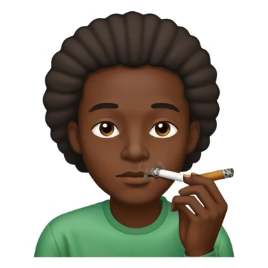 black person smoking a joint sticker