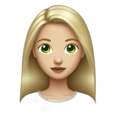 slavic dark blonde girl green eyes sticker