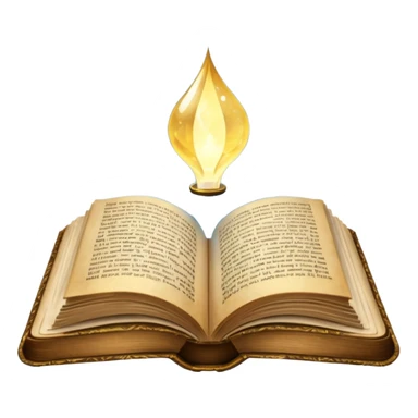 An open book with magical light pouring from the pages sticker