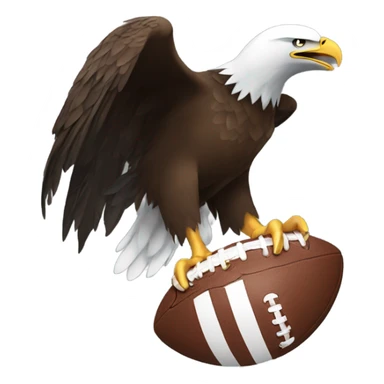 Eagle with football sticker