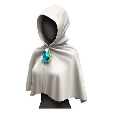 faceless mannequin flapping brilliant gemstone cape sticker