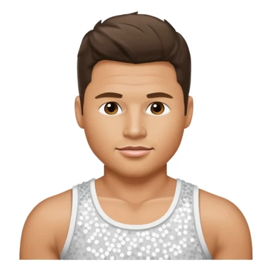 Nick Lachey from 98 Degrees with white sequin crop top sticker