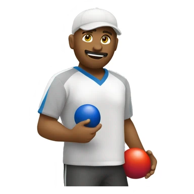 petanque player sticker