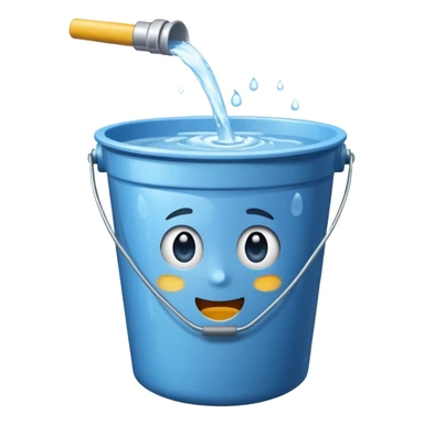 Spilling bucket sticker