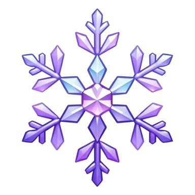 Shiny glossy crystal whitish nebulae sparkly glittery shiny Pastel violet lavender lilac gradients snowflake  sticker