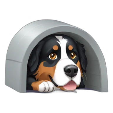 bernese mountain dog agility lying tunnel sticker
