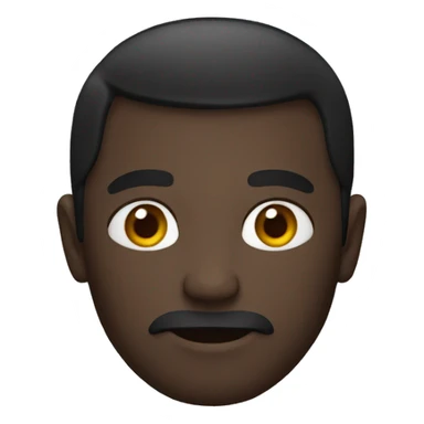 dark man with straight hair sticker