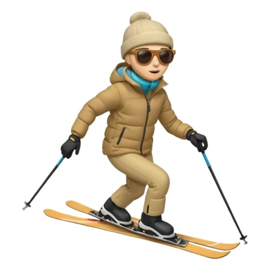 skiing downhill sticker