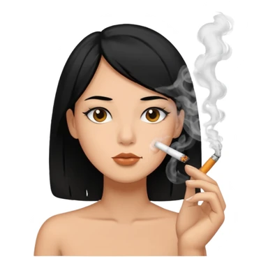 Has una persona fumando, Que tenga pelo negro  sticker