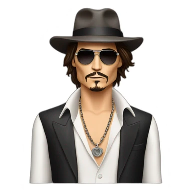 Johnny depp hold sauvage fragrance sticker