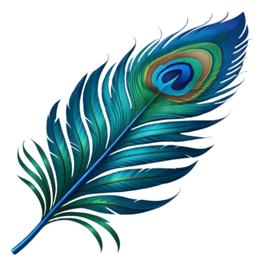 Single pintresty Peacock feather sticker