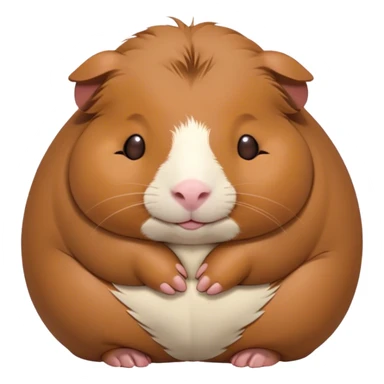 Meme-Worthy Cute Sleeping Brown Guinea Pig Portrait Emoji, Head resting peacefully with a contented smile, showcasing a delightfully chubby build and a luxuriously soft brown coat, eyes shut in a serene, cozy nap, Simplified yet hilariously adorable features, highly detailed, glowing with a soft, drowsy light, high shine, relaxed and utterly lovable, stylized with an air of playful laziness, bright and heartwarming, soft glowing outline, capturing the essence of a comically sleepy guinea pig, so meme-worthy it feels like it could instantly become the next viral sensation of adorable slumber! sticker