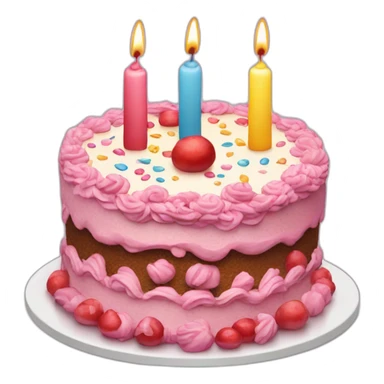 decorated birthday cake sticker