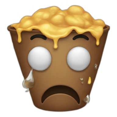 Crap with fly sticker