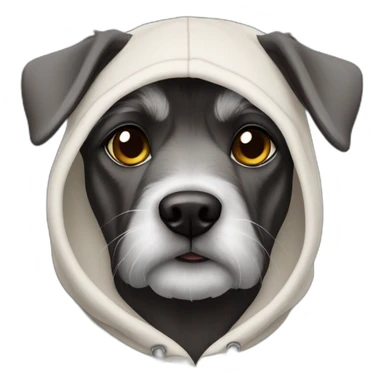 Schnautser wearing a hoodie sticker