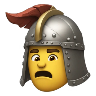 Barbarian in helmet crying sticker