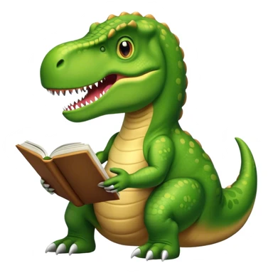 T Rex with book sticker