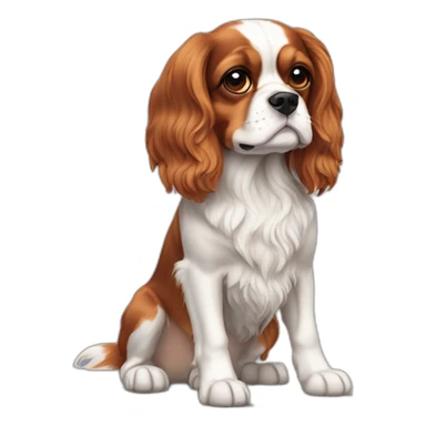 À cavalier King Charles dog sticker