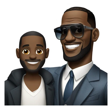 LeBron James with p diddy at the diddy party sticker
