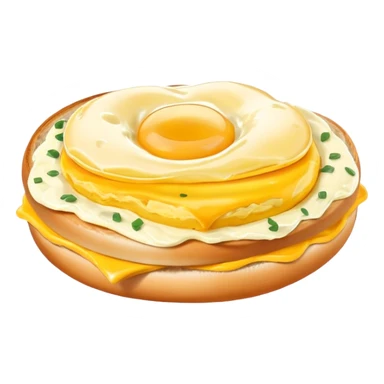 Scrambled egg on a bagel sticker