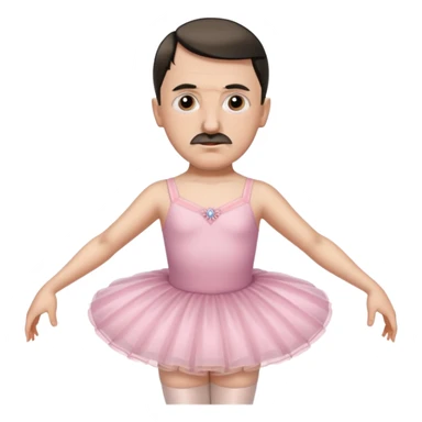 Adolf hitler in a ballerina outfit sticker