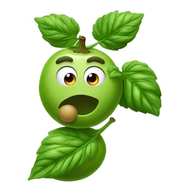 Gooseberry eating basil sticker
