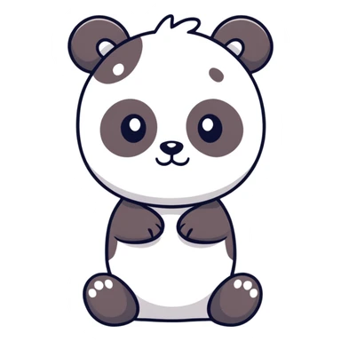 Patiently waiting panda  sticker