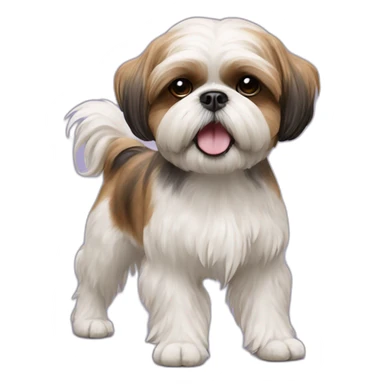 perro shih tzu; dancing on two legs sticker