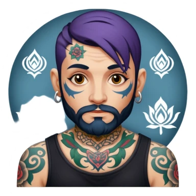 tattooed folk tattoo artist eccentric sticker