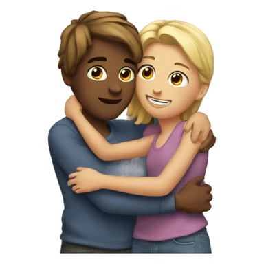 Best friends hugging  sticker