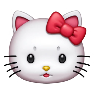 Hello Kitty cabeza rojo sticker
