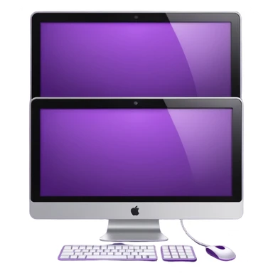 2 dark purple wide screen monitors sticker