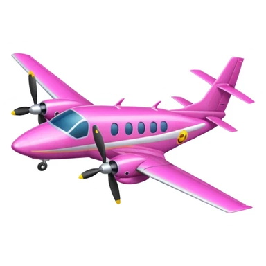 pink turboprop aircraft sticker