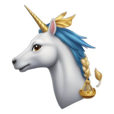 Dauphin avec une corne de licorne sticker