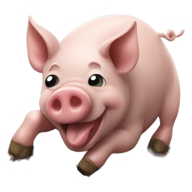 Pig rolling in mud sticker