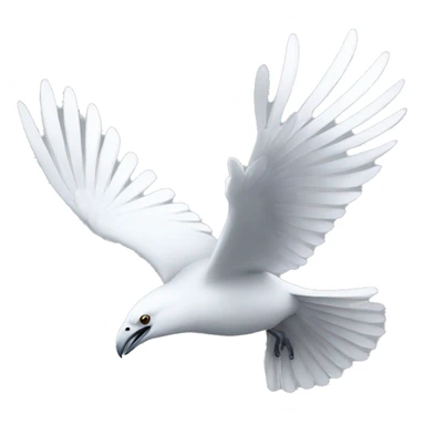 White crow flying sticker