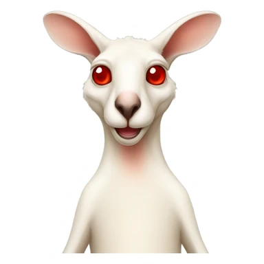 albino kangaroo with red eyes sticker
