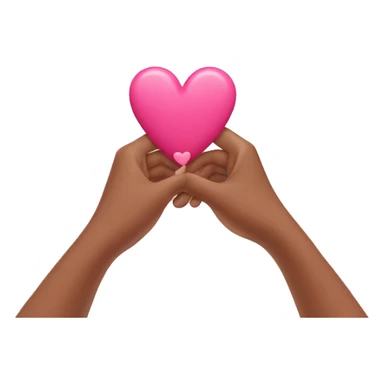 heart hands with pink hearts sticker