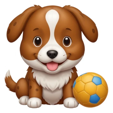 Dog with ball Toy sticker