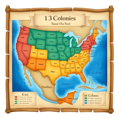 13 colonies sticker