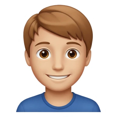 A boy sketch smiling sticker