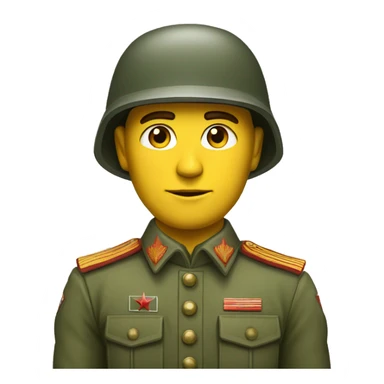 realistic ussr soldier serious with military takes sticker