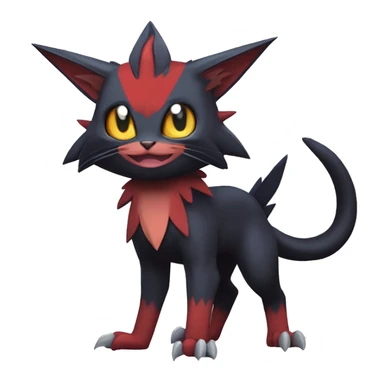 Edgy Cute Cool Kawaii Litten-Noivern-Zoroark-Torracat-Noibat-Pokémon Full Body sticker