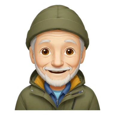 old Man in parka sticker