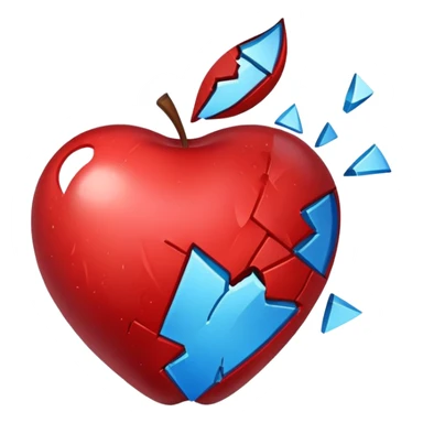 Blue heart heart break similar to apple red heartbreak sticker
