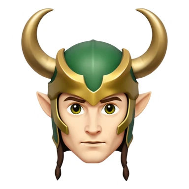 Loki with horned helmet sticker